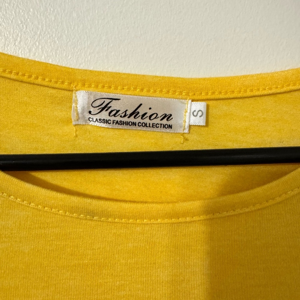 Yellow and Gray Striped T-Shirt - Picture 2 of 2
